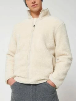Unisex Sherpa-Jacke Aus Recyceltem Polyester - Natural -Grundstoff Verkaufsladen Unisex Sherpa Jacke naturel U883 007 1280x1280