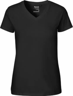 Neutral Organic Fitted V-Neck T-Shirt Fairtrade - Schwarz
