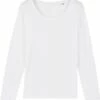 Longsleeve Aus Bio-Baumwolle - White -Grundstoff Verkaufsladen W021 001 Longsleeve Shirt Biobaumwolle weiss leicht tailliert 1280x1280