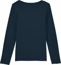 Longsleeve Aus Bio-Baumwolle - French Navy - 3er-Pack -Grundstoff Verkaufsladen W021 727 oekofaires Langarm Shirt navyblau leichter Stoff back 1280x1280 1