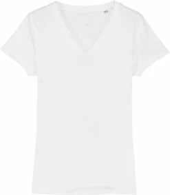 T-Shirt Mit V-Ausschnitt Aus Bio-Baumwolle - White