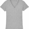 T-Shirt Mit V-Ausschnitt Aus Bio-Baumwolle - Heather Grey -Grundstoff Verkaufsladen W023 250 T Shirt V Ausschnitt Bio Baumwolle heather grey front 1280x1280