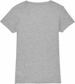 T-Shirt Mit V-Ausschnitt Aus Bio-Baumwolle - Heather Grey -Grundstoff Verkaufsladen W023 250 V Neck Shirt grau meliert leicht tailliert back 1280x1280