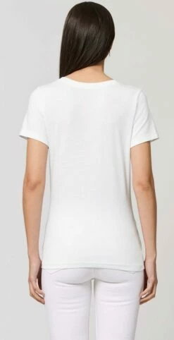 T-Shirt Aus Bio-Baumwolle - White -Grundstoff Verkaufsladen W032 001 Damen T Shirt leicht tailliert umweltfreundliche Herstellung fm back 1280x1280 1