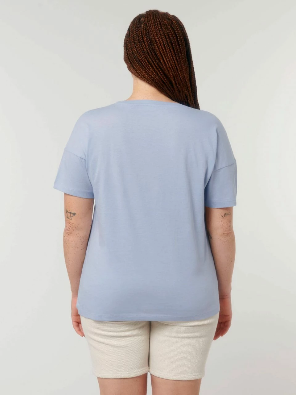 Weites T-Shirt Aus Bio-Baumwolle - Serene Blue 6 Weites T-Shirt Aus Bio-Baumwolle - Serene Blue – Bild 4