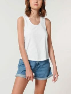Tank Top Aus Bio-Baumwolle - White -Grundstoff Verkaufsladen W084 001 06 fair trade tank top nachhaltige herstellung fm front 1280x1280
