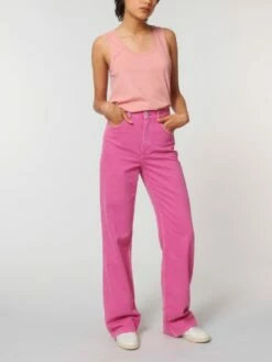 Tank Top Aus Bio-Baumwolle - Canyon Pink -Grundstoff Verkaufsladen W084 038 06 fair trade tank top relaxed fit oeko fm front 1280x1280