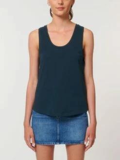 Tank Top Aus Bio-Baumwolle - French Navy -Grundstoff Verkaufsladen W084 727 03 bio tank top nachhaltige basic kleidung fm front 1280x1280