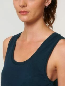 Tank Top Aus Bio-Baumwolle - French Navy -Grundstoff Verkaufsladen W084 727 04 nachhaltiges tank top dunkelblau faire bedingungen fm detail 1280x1280