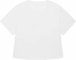 Rolled Sleeve T-Shirt Aus Bio-Baumwolle - White