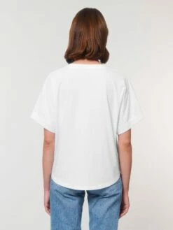 Rolled Sleeve T-Shirt Aus Bio-Baumwolle - White 12 Rolled Sleeve T-Shirt Aus Bio-Baumwolle - White -Grundstoff Verkaufsladen W089 001 05 fair trade t shirt oekologisches material fm back 1280x1280