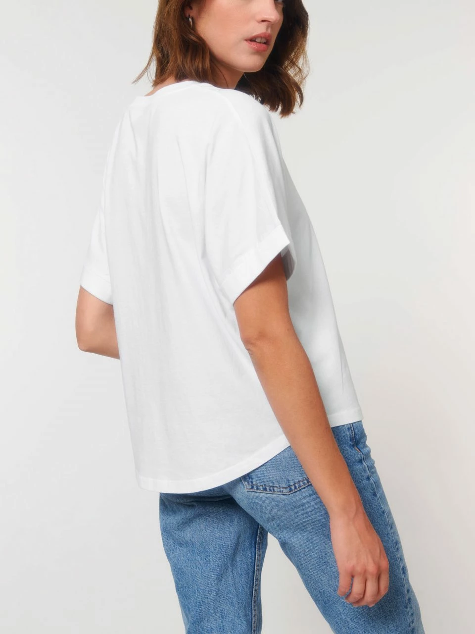 Rolled Sleeve T-Shirt Aus Bio-Baumwolle - White 8 Rolled Sleeve T-Shirt Aus Bio-Baumwolle - White – Bild 6