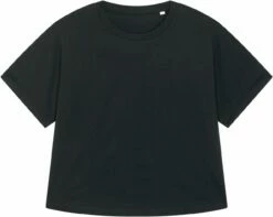 Rolled Sleeve T-Shirt Aus Bio-Baumwolle - Black