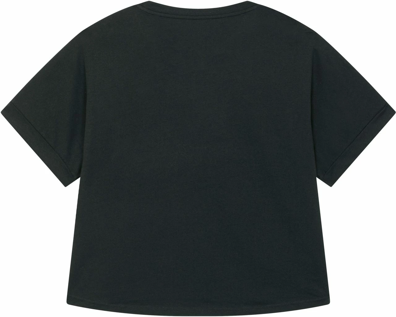 Rolled Sleeve T-Shirt Aus Bio-Baumwolle - Black 4 Rolled Sleeve T-Shirt Aus Bio-Baumwolle - Black – Bild 2