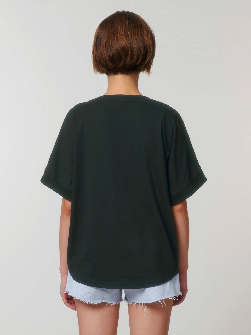 Rolled Sleeve T-Shirt Aus Bio-Baumwolle - Black 8 Rolled Sleeve T-Shirt Aus Bio-Baumwolle - Black – Bild 6