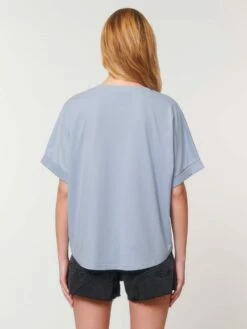 Rolled Sleeve T-Shirt Aus Bio-Baumwolle - Serene Blue -Grundstoff Verkaufsladen W089 057 05 bio t shirt umweltschonend produziert fm back 1280x1280