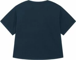 Rolled Sleeve T-Shirt Aus Bio-Baumwolle - French Navy -Grundstoff Verkaufsladen W089 727 02 faires kurzarm shirt oversized umweltfreundlich back 1280x1280