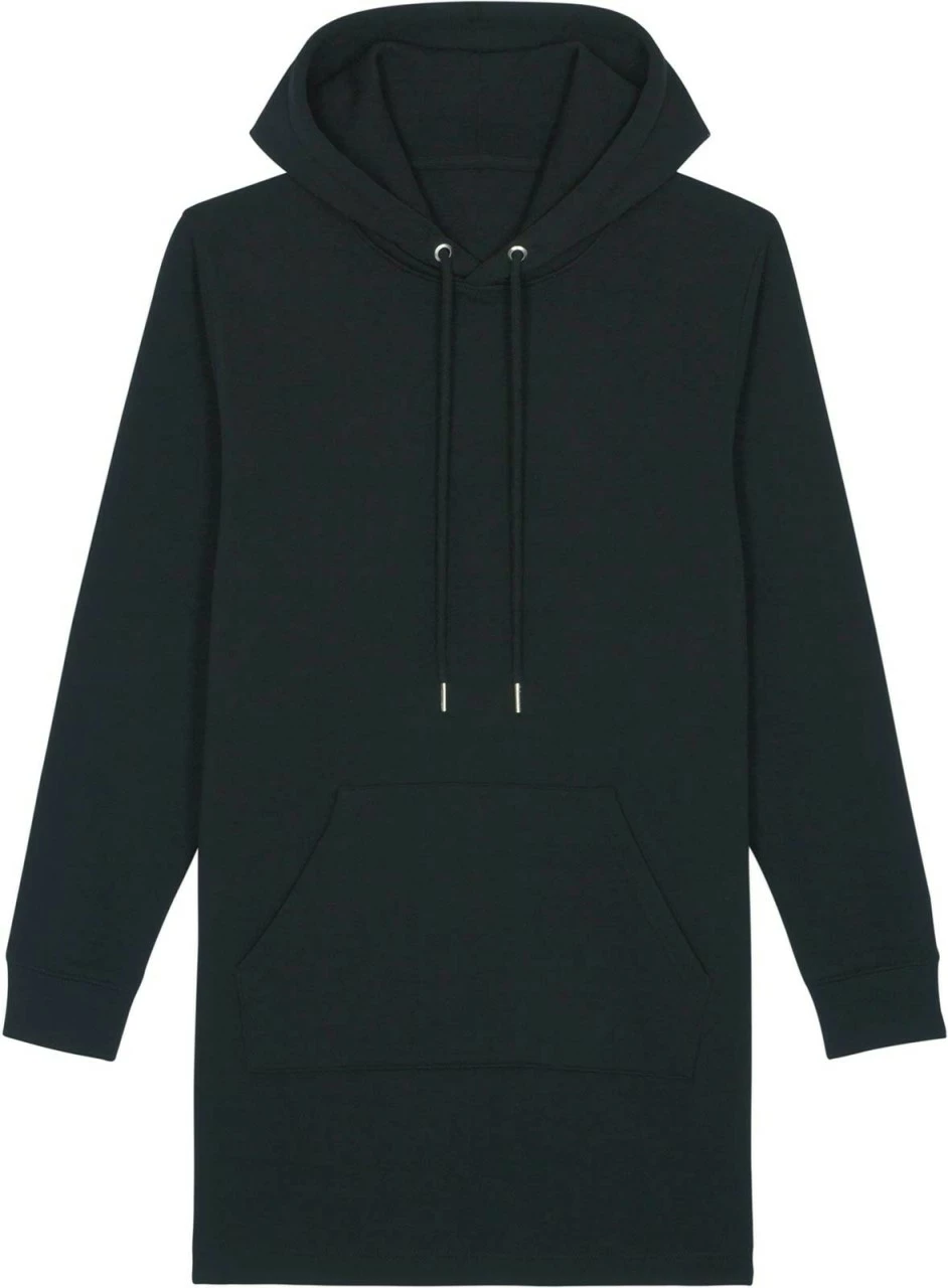Sweatshirt-Kleid Mit Kapuze Aus Bio-Baumwolle - Black 3 Sweatshirt-Kleid Mit Kapuze Aus Bio-Baumwolle - Black