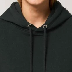 Sweatshirt-Kleid Mit Kapuze Aus Bio-Baumwolle - Black 12 Sweatshirt-Kleid Mit Kapuze Aus Bio-Baumwolle - Black -Grundstoff Verkaufsladen W143 002 Sweatshirt Kleid mit Kapuze lange Kordeln fm detail 1280x1280