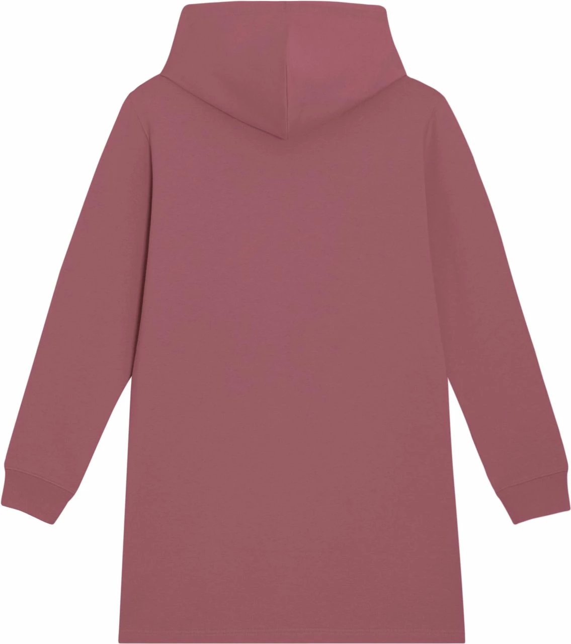 Sweatshirt-Kleid Mit Kapuze Aus Bio-Baumwolle - Hibiscus Rose 4 Sweatshirt-Kleid Mit Kapuze Aus Bio-Baumwolle - Hibiscus Rose – Bild 2