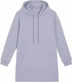 Sweatshirt-Kleid Mit Kapuze Aus Bio-Baumwolle - Lavender
