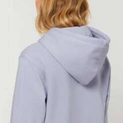 Sweatshirt-Kleid Mit Kapuze Aus Bio-Baumwolle - Lavender -Grundstoff Verkaufsladen W143 063 nachhaltig und fair produziert Kapuzenkleid gemuetlich weich da Innenseite angeraut vegan 1280x1280