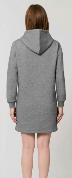 Sweatshirt-Kleid Mit Kapuze Aus Bio-Baumwolle - Mid Heather Grey -Grundstoff Verkaufsladen W143 650 Frauen Sweatshirt Dress bio oekologisch fm back 1280x1280
