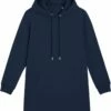 Sweatshirt-Kleid Mit Kapuze Aus Bio-Baumwolle - French Navy -Grundstoff Verkaufsladen W143 727 Bio Baumwoll Sweater Kleid mit recyceltem Polyester nachhaltige Mode im legeren Style hochwertig und bequem vegan 1280x1280