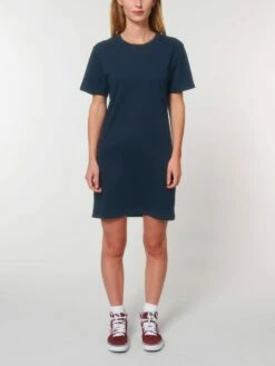 Jersey-Kleid Aus Bio-Baumwolle - French Navy 10 Jersey-Kleid Aus Bio-Baumwolle - French Navy -Grundstoff Verkaufsladen W144 727 03 medium fit kleid bio baumwolle jersey fm front 1280x1280