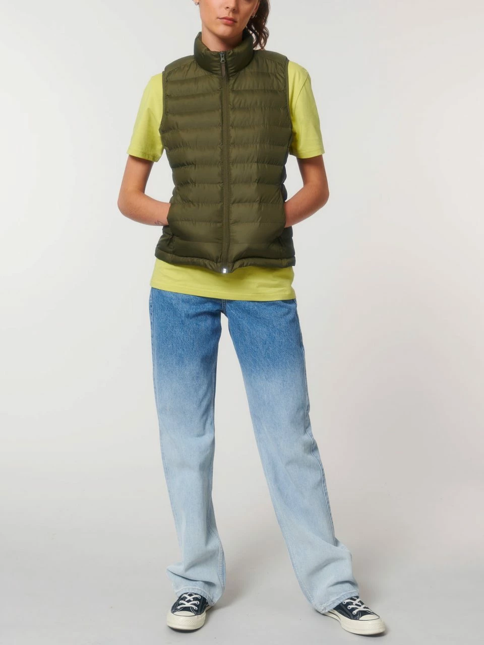 Steppweste Aus Recyceltem Polyester - British Khaki 5 Steppweste Aus Recyceltem Polyester - British Khaki – Bild 3