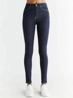 Skinny Fit Jeans Aus Bio-Baumwolle - Dark Slate Blue