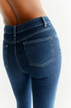 Skinny Fit Jeans Aus Bio-Baumwolle - Lapis Blue -Grundstoff Verkaufsladen WD1014 231 faire 5 pocket jeans peta approved vegan back 1280x1280