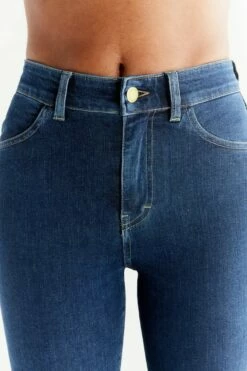 Skinny Fit Jeans Aus Bio-Baumwolle - Lapis Blue -Grundstoff Verkaufsladen WD1014 231 oekofaire frauen jeans keine kritische chemikalien detail 1280x1280