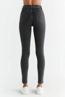 Skinny Fit Jeans Aus Bio-Baumwolle & Modal - Carbon Gray -Grundstoff Verkaufsladen WD1015 145 5 pocket jeans nachhaltige materialien back 1280x1280