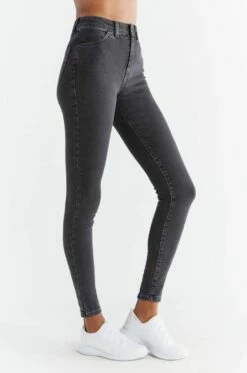 Skinny Fit Jeans Aus Bio-Baumwolle & Modal - Carbon Gray -Grundstoff Verkaufsladen WD1015 145 fair fashion jeans bio denim vegan side 1280x1280