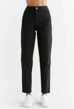 Mom Fit Jeans Aus Bio-Baumwolle - Coal Black
