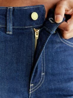 Straight Fit Jeans Aus Bio-Baumwolle - Dark Slate Blue -Grundstoff Verkaufsladen WQ1009 215 bio jeans mit zipper aus recyceltem polyester detail 1280x1280