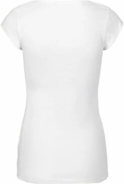 Neutral Roundneck T-Shirt Aus Fairtrade Bio-Baumwolle - Weiss -Grundstoff Verkaufsladen Weisses Damen Shirt Fairtrade Biobaumwolle hinten 1280x1280