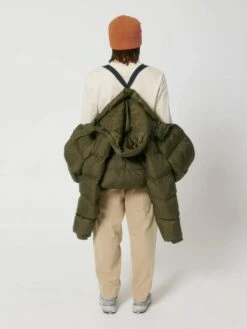 Oversized Unisex Puffer Jacket Aus Recyceltem Polyester - British Khaki -Grundstoff Verkaufsladen Winterjacke mit Kapuze und Traegern U840 008 1280x1280