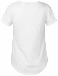 Neutral Roll Up Sleeve T-Shirt Aus Fairtrade Bio-Baumwolle - Weiss -Grundstoff Verkaufsladen back Damen Shirt weiss Fairtrade Biobaumwolle 1280x1280
