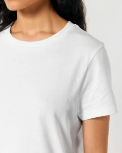 Iconic T-Shirt Aus Bio-Baumwolle - 3er-Pack - White -Grundstoff Verkaufsladen basic t shirt damen weiss white bio baumwolle gots muser W172 001 1280x1280