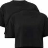 Cropped T-Shirt Aus Biobaumwolle - 2er-Pack - Black -Grundstoff Verkaufsladen bio crop shirt schwarz doppelpack EP26 BL 2P 1280x1280