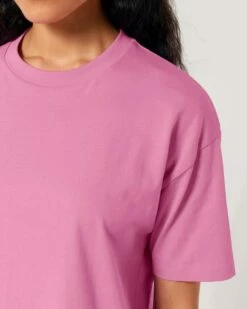 Boxy T-Shirt Aus Bio-Baumwolle - Bubble Pink -Grundstoff Verkaufsladen boxy t shirt damen bio baumwolle stella nova bubble pink W175 129 1280x1280