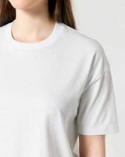 Boxy T-Shirt Aus Bio-Baumwolle - White -Grundstoff Verkaufsladen boxy t shirt frauen weiss global organic textile standard W175 001 1280x1280