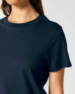 Iconic T-Shirt Aus Bio-Baumwolle - French Navy -Grundstoff Verkaufsladen damen basic tshirt dunkelblau french navy navyblau biobaumwolle gots zertifiziert nachhaltig W172 727 1280x1280