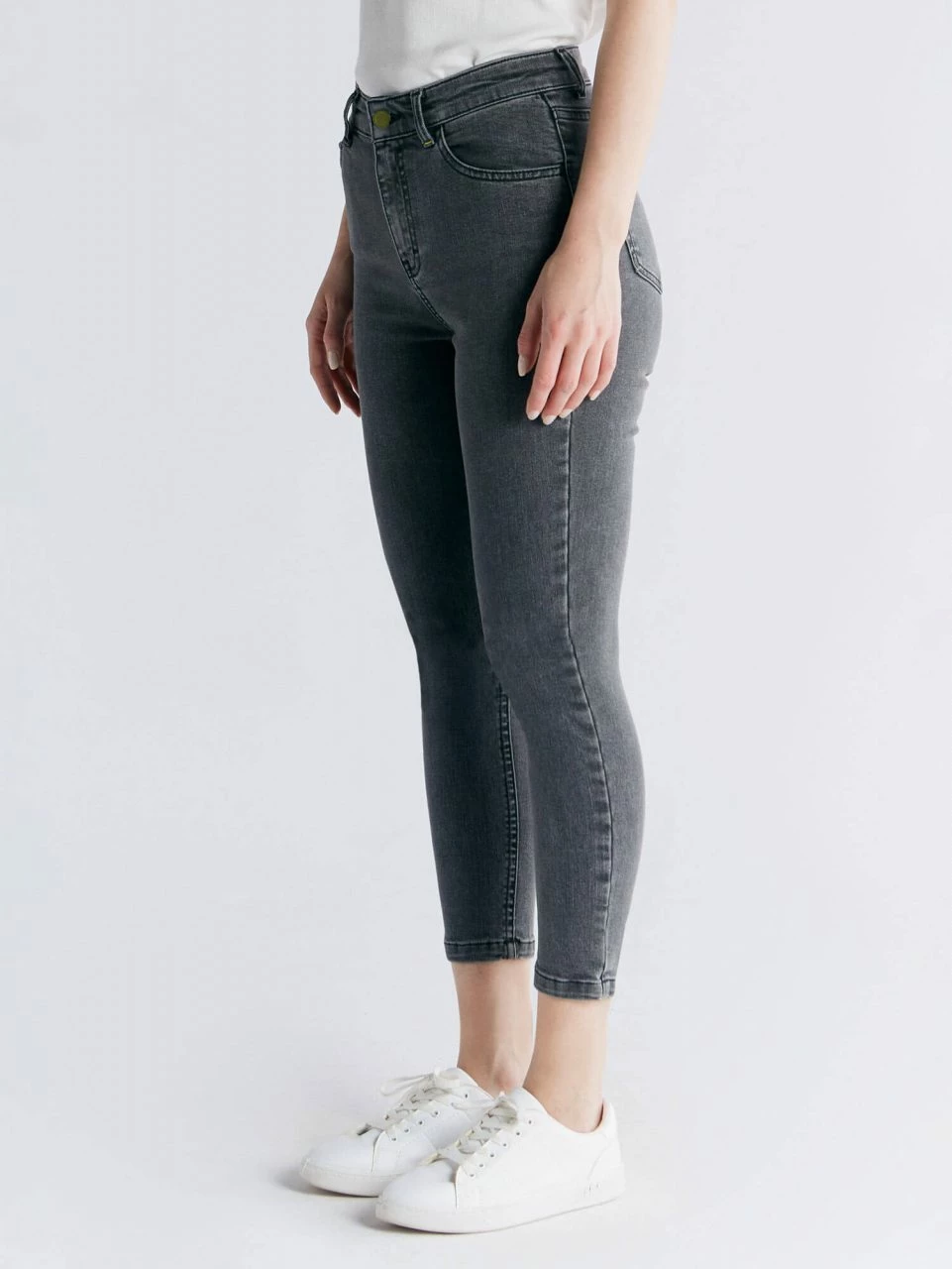 Skinny Fit Cropped Jeans Aus Bio-Baumwolle & Modal - Iron Gray 4 Skinny Fit Cropped Jeans Aus Bio-Baumwolle & Modal - Iron Gray – Bild 2