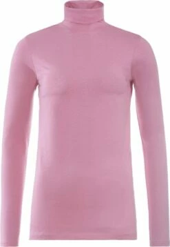 Rollkragen-Longsleeve Aus Bio-Baumwolle - Dusty Rose
