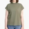 Mela Fairtrade T-Shirt Madhu Aus Bio-Baumwolle - Thymian -Grundstoff Verkaufsladen damen loose fit shirt madhu khaki mela bio baumwolle 121 100 thy 1280x1280