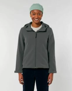 Damen Softshell-Jacke Mit Kapuze - Anthracite -Grundstoff Verkaufsladen damen softshelljacke kapuze anthrazitfarben STJW159 253 1280x1280