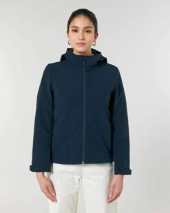 Damen Softshell-Jacke Mit Kapuze - French Navy -Grundstoff Verkaufsladen damen softshelljacke nachhaltiges material STJW159 727 1280x1280